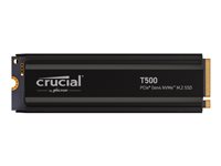 Crucial T500 - SSD - 4 TB - intern - M.2 2280 - PCIe 4.0 x4 (NVMe) - integreret kølelegeme CT4000T500SSD5
