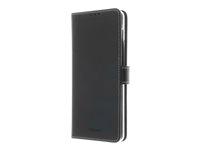 Insmat Flip Case - Flipomslag til mobiltelefon - ægte læder - sort - for Samsung Galaxy A21s 650-2857