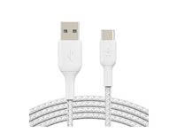 Belkin BoostCharge - USB-kabel - 24 pin USB-C (han) til USB (han) - 1 m - hvid CAB002BT1MWH