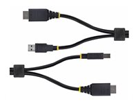 StarTech.com 10ft (3m) HDMI and USB 5Gbps KVM Cable - Kabel til tastatur / video / mus (KVM) - HDMI, USB Type A (han) til HDMI, USB Type B (han) - 3 m - 4K60 Hz support, HDR10 support - sort HU12210-KVM-CABLE