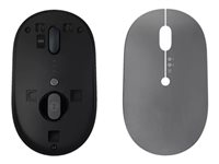 Lenovo Go Multi-device - Mus - blå optisk - 3 knapper - trådløs - 2.4 GHz, Bluetooth 5.0 - USB-C trådløs modtager - tordensort 4Y51C21217