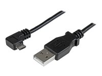 StarTech.com 2m 6 ft Micro-USB Charge-and-Sync Cable - Right-Angle Micro-USB - M/M - USB to Micro USB Charging Cable - 24 AWG (USBAUB2MRA) - USB-kabel - Micro-USB Type B (han) til USB (han) - USB 2.0 - 2 m - formet, højrevinklet stikforbindelse - sort - for P/N: USB2PCARBK, USB2PCARBKS, USBEXTAA10BK, USBEXTAA6BK, USBLT2PCARW, USBUB2PCARB USBAUB2MRA