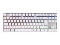 CHERRY XTRFY MX 8.2 - Tastatur - 80% - TKL - bagbelyst - trådløs - Bluetooth 5.2, 2.4 GHz, USB-C - QWERTY - Nordisk - tastkontakt: CHERRY MX2A Red - hvid G80-3882LJAPN-0