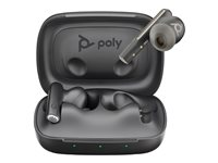 Poly Voyager Free 60 UC - Ægte trådløse øretelefoner med mik. - i øret - Bluetooth - aktiv støjfjerning - USB-C via Bluetooth adapter - carbon-sort - Zoom Certified 7Y8H4AA