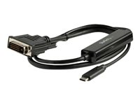 StarTech.com 3.3 ft / 1 m USB-C to DVI Cable - USB Type-C Video Adapter Cable - 1920 x 1200 - Black (CDP2DVIMM1MB) - USB / DVI kabel - 24 pin USB-C (han) til DVI-D (han) - Thunderbolt 3 / USB 3.1 - 1 m - 1920 x 1200 (WUXGA) support - sort - for P/N: TB4CDOCK CDP2DVIMM1MB