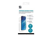 iFrogz Defence - Bagsidecover til mobiltelefon - Krystalklar - med skærmbeskytter - for Apple iPhone 15 300511828