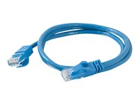 C2G Cat6 Booted Unshielded (UTP) Network Patch Cable - Patchkabel - RJ-45 (han) til RJ-45 (han) - 1.5 m - UTP - CAT 6 - formet, knastfri, strenget - blå 83387