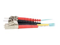 C2G LC-ST 10Gb 50/125 OM3 Duplex Multimode PVC Fiber Optic Cable (LSZH) - Netværkskabel - ST multimodus (han) til LC multimodus (han) - 20 m - 20 m. - fiberoptik - duplex - 50 / 125 my - OM3 - halogenfri - akvamarin 85547
