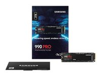 Samsung 990 PRO MZ-V9P2T0BW - SSD - krypteret - 2 TB - intern - M.2 2280 - PCIe 4.0 x4 (NVMe) - 256-bit AES - TCG Opal Encryption 2.0 MZ-V9P2T0BW