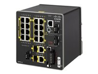 Cisco Industrial Ethernet 2000 Series - Switch - Administreret - 16 x 10/100 (PoE+) + 2 x combo Gigabit SFP - DIN monterbar på skinne - PoE+ IE-2000-16PTC-G-E