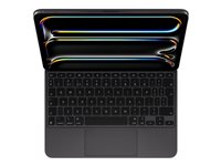 Apple Magic Keyboard - Tastatur og folio-kasse - med trackpad - bagbelyst - Apple Smart connector - QWERTY - UK - sort - for 11-inch iPad Pro M4 Wi-Fi, M4 Wi-Fi + Cellular MWR23B/A