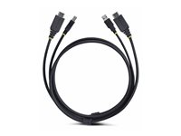 StarTech.com 10ft (3m) HDMI and USB 5Gbps KVM Cable - Kabel til tastatur / video / mus (KVM) - HDMI, USB Type A (han) til HDMI, USB Type B (han) - 3 m - 4K60 Hz support, HDR10 support - sort HU12210-KVM-CABLE
