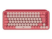 Logitech POP Keys - Tastatur - trådløs - Bluetooth 5.1, Bluetooth LE - QWERTY - US International - tastkontakt: Brown Tactile - hjerteknuser 920-010737