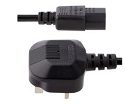 StarTech.com 10ft (3m) UK Computer Power Cable, 18AWG, BS 1363 to C13 Power Cord, 10A 250V, Black Replacement AC Power Cord, TV/Monitor Power Cable, BS 1363 to IEC 60320 C13 Kettle Lead - Power Supply Cable - Strømkabel - power IEC 60320 C13 til BS 1363 (han) - 3 m - sort PXT101UK3M