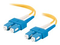 C2G SC-SC 9/125 OS1 Duplex Singlemode PVC Fiber Optic Cable (LSZH) - Patchkabel - SC enkelttilstand (han) til SC enkelttilstand (han) - 1 m - 1 m. - fiberoptik - duplex - 9 / 125 micron - OS1 - halogenfri - gul 85568