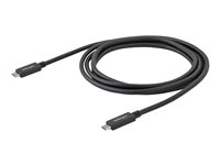 StarTech.com USB C to UCB C Cable - 0.5m - Short - M/M - USB 3.1 (10Gbps) - USB C Charging Cable - USB Type C Cable - USB-C to USB-C Cable (USB31CC50CM) - USB-kabel - 24 pin USB-C (han) lige til 24 pin USB-C (han) lige - USB 3.1 Gen 2 / Thunderbolt 3 / DisplayPort 1.2 - 50 cm - 4K support - sort - for P/N: HB31C2A2CB, HB31C3A1CS, HB31C4AS, M2E1BRU31C, PEXUSB311AC3, SV211HDUC, SV221HUC4K USB31CC50CM