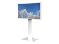 HI-ND Floorstand Glass Universal 49"- 65" - Stativ - for LCD display - metal - hvid, RAL 9003 - skærmstørrelse: 49"-65" - gulvstående FS0000-5001-01