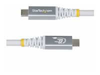 StarTech.com - USB-kabel - 24 pin USB-C (han) til 24 pin USB-C (han) - USB4 / Thunderbolt 3 / Thunderbolt 4 / DisplayPort 1.4 - 3.01 m - 4K120 Hz support, robust, fleksibel - hvid CC3M20GUSB4CXW