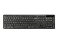 Targus EcoSmart - Tastatur - full size - antimikrobiel - trådløs - Bluetooth 5.0, 2.4 GHz - QWERTY - Nordisk - sort AKB873NO