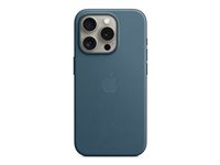 Apple - Bagsidecover til mobiltelefon - MagSafe-kompatibilitet - FineWoven - havblå - for iPhone 15 Pro MT4Q3ZM/A