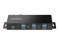 StarTech.com 7-Port Managed USB Hub with 7x USB-A, Heavy Duty with Metal Industrial Housing, ESD & Surge Protection, Wall/Desk/Din-Rail Mountable, USB 3.0/3.1/3.2 Gen 1 5Gbps - Hub - 6 x USB 3.2 Gen 2 + 1 x USB 3.2 Gen 1 - væg-monterbar, desktop, DIN monterbar på skinne - TAA-kompatibel 5G7AINDRM-USB-A-HUB