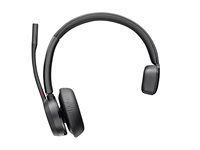 HP Poly Voyager 4310 - Headset - på øret - Bluetooth - trådløs, kablet - USB-A - sort - Certified for Microsoft Teams 77Y91AA