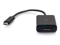 C2G USB-C to DisplayPort Adapter Converter - 4K 60Hz - Black - Videoadapter - 24 pin USB-C (han) til DisplayPort (hun) - Thunderbolt 3 / Thunderbolt 4 - 4K60 Hz support - sort C2G26933