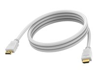 VISION Techconnect - Ultra High Speed - HDMI-kabel med Ethernet - HDMI han til HDMI han - 2 m - dobbelt afskærmet - hvid - 8K30 Hz support TC 2MHDMI8K