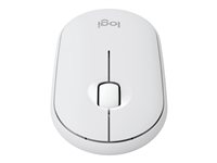 Logitech Pebble Mouse 2 M350s - Mus - optisk - 3 knapper - trådløs - Bluetooth 5.2 LE - tonalt hvidt 910-007013