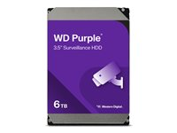 WD Purple WD64PURZ - Harddisk - 6 TB - overvågning - intern - 3.5" - SATA 6Gb/s - 5400 rpm - buffer: 256 MB WD64PURZ