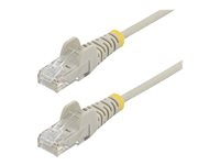 StarTech.com 2.5m Slim LSZH CAT6 Ethernet Cable, 10 Gigabit Snagless RJ45 100W PoE Patch Cord, CAT 6 10GbE UTP Network Cable w/Strain Relief, Grey, Fluke Tested/ETL, Low Smoke Zero Halogen - Category 6 - 28AWG (N6PAT250CMGRS) - Patchkabel - RJ-45 (han) til RJ-45 (han) - 2.5 m - CAT 6 - knastfri - grå N6PAT250CMGRS