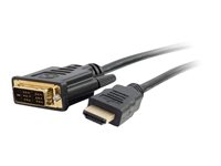 C2G 1.5m (5ft) HDMI to DVI Cable - HDMI to DVI-D Adapter Cable - 1080p - Adapterkabel - DVI-D han til HDMI han - 1.5 m - afskærmet - sort 42515