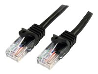StarTech.com 3m Black Cat5e / Cat 5 Snagless Patch Cable - Patchkabel - RJ-45 (han) til RJ-45 (han) - 3 m - UTP - CAT 5e - knastfri - sort 45PAT3MBK