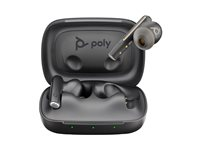 HP Poly Voyager Free 60 UC - Ægte trådløse øretelefoner med mik. - i øret - Bluetooth - aktiv støjfjerning - USB-C via Bluetooth adapter - carbon-sort - Zoom Certified 7Y8H4AA