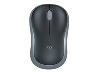 Logitech M185 - Mus - optisk - trådløs - 2.4 GHz - trådløs modtager (USB) - grå 910-002238