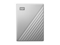 WD My Passport Ultra for Mac WDBGKC0060BSL - Harddisk - krypteret - 6 TB - ekstern (bærbar) - USB 3.2 Gen 1 (USB-C stikforbindelse) - 256-bit AES - sølv WDBGKC0060BSL-WESN