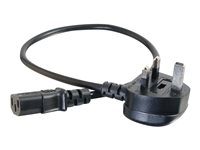 C2G Universal Power Cord - Strømkabel - BS 1363 (han) til power IEC 60320 C13 - 3 m - formet - sort 88514