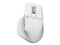 Logitech Master Series MX MASTER 3S - Mus - ergonomisk - optisk - 7 knapper - trådløs - Bluetooth, 2.4 GHz - Logitech Logi Bolt USB-modtager - bleg grå 910-006560