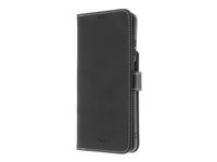 Insmat - Flipomslag til mobiltelefon - ægte læder, pap+papir, polyurethan, termoplastisk polyuretan (TPU) - for Motorola Moto G04 650-3237