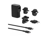 Belkin BoostCharge - Strømbank/strømadapter - 5000 mAh - 25 Watt - Fast Charge, PD 3.0 - 2 output-stikforbindelser (USB, USB-C) - sort BPZ003BT1MBK-B6