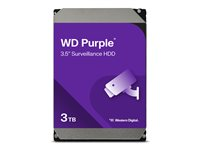 WD Purple WD33PURZ - Harddisk - 3 TB - overvågning - intern - 3.5" - SATA 6Gb/s - 5400 rpm - buffer: 256 MB WD33PURZ
