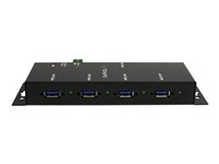 StarTech.com 4-Port USB 3.0 Hub - Metal Industrial USB-A Hub - Wall or Desk Mountable USB Data Hub - TAA Compliant USB Expander Hub (ST4300USBM) - Hub - 4 x SuperSpeed USB 3.0 - desktop - DC strøm - for P/N: ITB20D3250, MSDREADU2OTG, SVA12M5NA, USB312SAT3CB, USB315CB2M, USBLTM1MBK, USBLTM1MWH ST4300USBM
