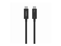 Belkin CONNECT - Thunderbolt kabel - USB-C (han) omvendelig til USB-C (han) omvendelig - Thunderbolt 4 - 2 m - aktiv, USB Power Delivery (100 W) - for P/N: INC006TTSGY INZ002BT2MBK