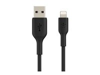 Belkin BoostCharge - Lightning-kabel - Lightning han til USB han - 1 m - sort (pakke med 2) CAA001BT1MBK2PK