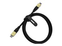 OtterBox - USB-kabel - 24 pin USB-C (han) til 24 pin USB-C (han) - USB 3.2 - 5 A - 1.8 m - USB Power Delivery (5 A, 100 W) 78-80212