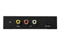 StarTech.com HDMI to RCA Converter Box with Audio - Composite Video Adapter - NTSC/PAL - 1080p (HD2VID2) - Video transformer - HDMI - kompositvideo - sort HD2VID2