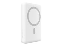 mophie snap+ - Trådløs power bank - 10000 mAh - 15 Watt (24 pin USB-C) - hvid 401115583