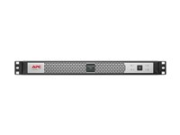 APC Smart-UPS SC SCL500RMI1UC - UPS (rackversion) - AC 230 V - 400 Watt - 500 VA - Ethernet 10/100, USB - output-stikforbindelser: 4 - 1U - sort, sølv - for P/N: AR106V, AR4018SPX432, AR4024SP, AR4024SPX429, AR4024SPX431, AR4024SPX432 SCL500RMI1UC
