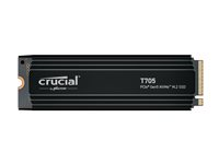 Crucial T705 - SSD - krypteret - 4 TB - intern - M.2 2280 - PCI Express 5.0 (NVMe) - TCG Opal Encryption 2.01 - integreret kølelegeme CT4000T705SSD5