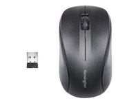 Kensington Wireless ValuMouse - Mus - højre- og venstrehåndet - optisk - 3 knapper - trådløs - 2.4 GHz - trådløs modtager (USB) - sort K72392EU